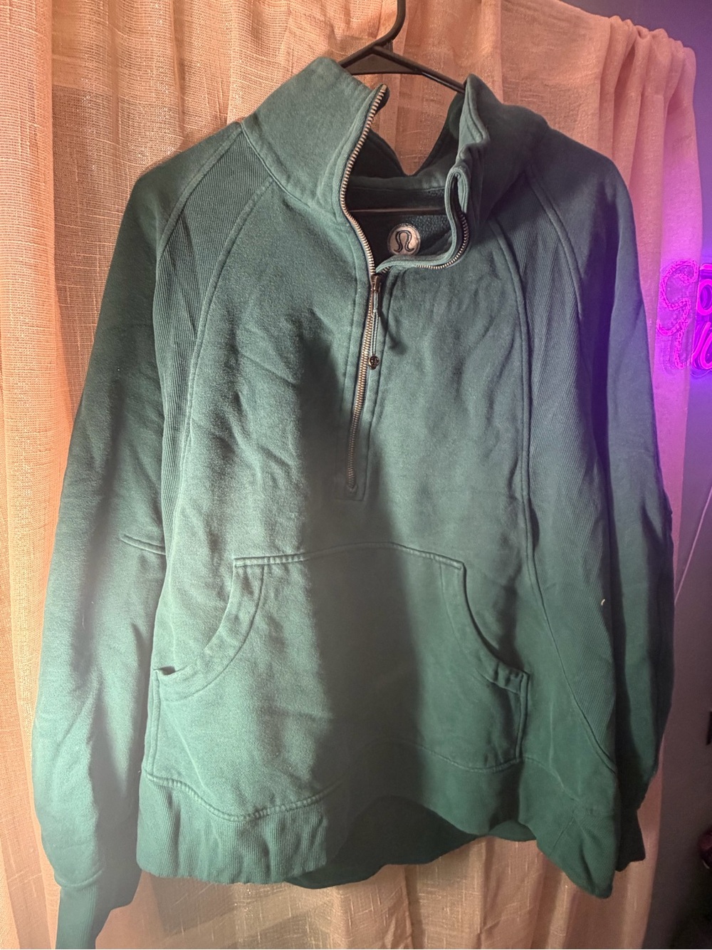 lululemon athletica women’s half -Zip Teal/Forest Green Pullover